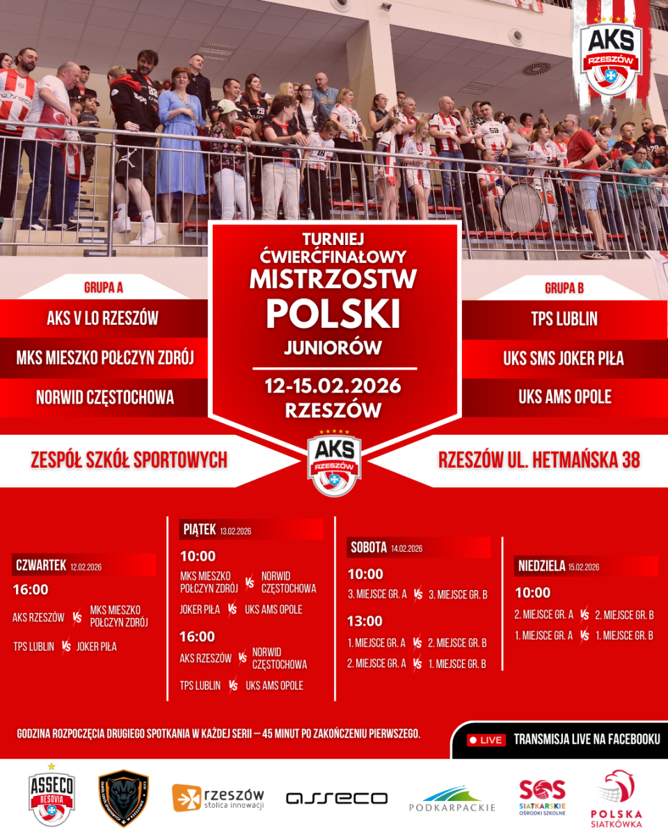 Zdjecie do artykułu Turniej Ćwierćfinałowy o Mistrzostwo Polski Juniorów w Piłce Siatkowej