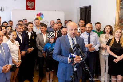 zdjęcie z konferencji prasowej Rzeszów Europejskim Miastem Sportu 2026, fot. Grzegorz Bukała, Urząd Miasta Rzeszowa