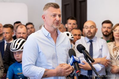 zdjęcie z konferencji prasowej Rzeszów Europejskim Miastem Sportu 2026, fot. Grzegorz Bukała, Urząd Miasta Rzeszowa