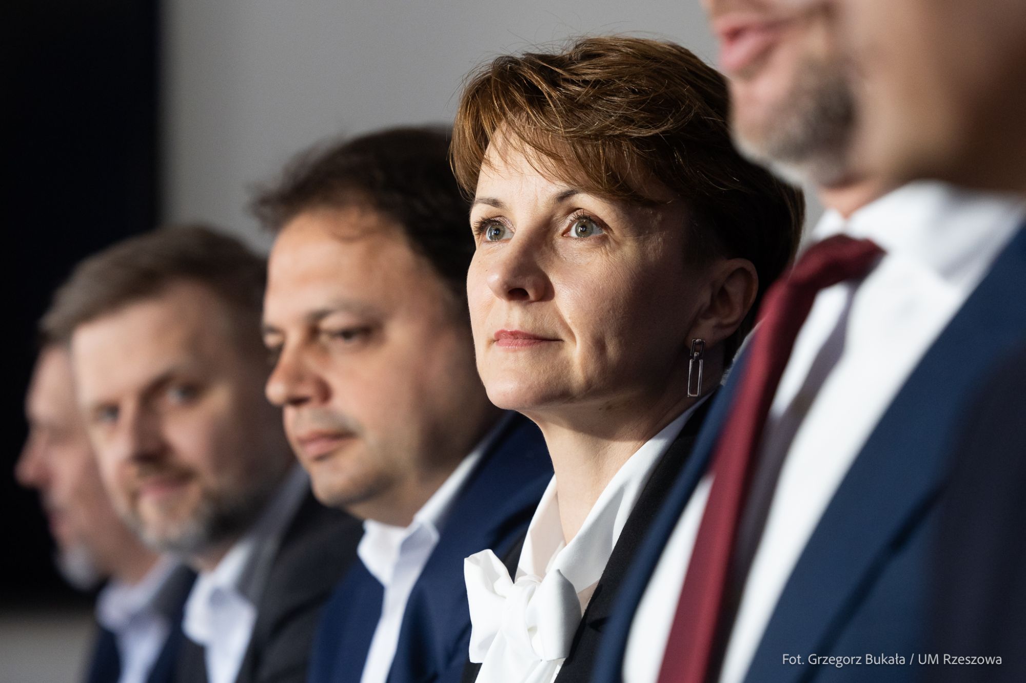 zdjęcie z uroczystego podpisania umowy na budowę łącznika ulic Ropczycka - Tarnowska w Rzeszowie, fot. Grzegorz Bukała, Urząd Miasta Rzeszowa