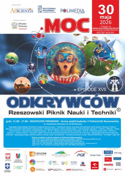 Grafika promująca Rzeszowski Piknik Nauki i Techniki 2026